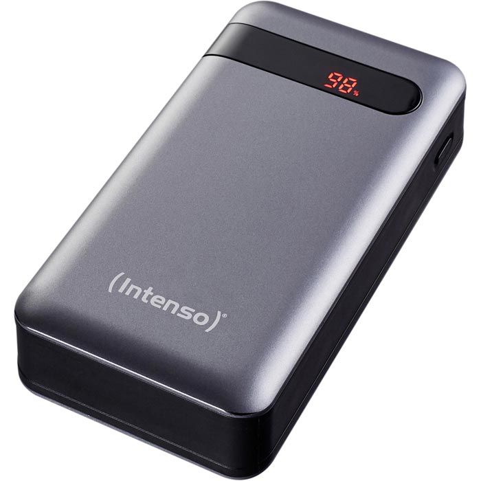 Intenso Powerbank PD20000, 7332354, A externer Böttcher USB C 20000mAh, Akku, AG 1x 1x Ausgang + USB –