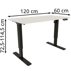 Produktbild für Schreibtisch Bisley E-StarterTech, weiß / schwarz