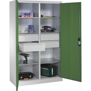 Produktbild für Werkzeugschrank CP-Möbel 8931-3042, aus Metall, grau / grün