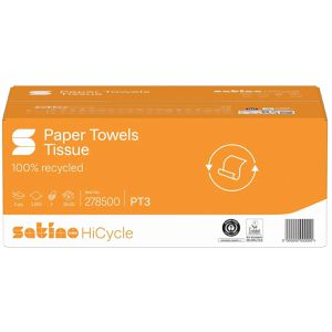 Produktbild für Papierhandtücher Satino HiCycle 278500, PT3, 2-lagig