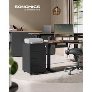 Produktbild für Rollcontainer Songmics OFC064B16, aus Metall, schwarz