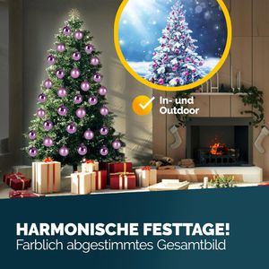 Produktbild für Weihnachtskugeln Deuba 107505, rosa