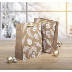 Produktbild für Geschenktüte Sigel GT120, Pine cones and pine branches
