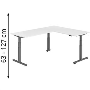 Schreibtisch Hammerbacher XDSMW, weiß / graphit