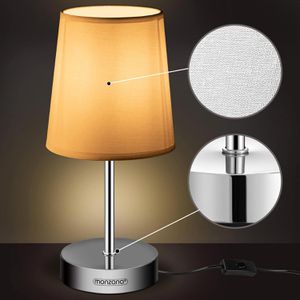 Produktbild für Tischlampe Monzana Lumiere, weiß mit E14-Fassung