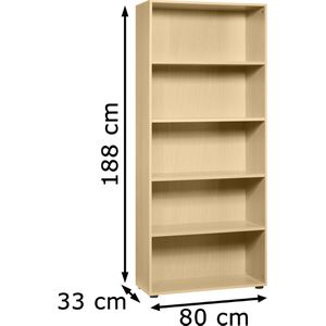 Produktbild für Aktenregal Hammerbacher B-Serie, aus Holz
