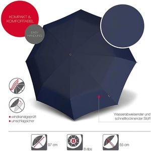 Produktbild für Regenschirm Knirps T.200 M Duomatic, navy, sturmfest