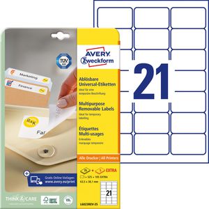 Universaletiketten Zweckform L6023REV-25, weiß