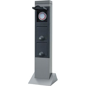 Gartensteckdose REV-Ritter Steel, grau, anschraubbar