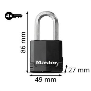 Produktbild für Vorhängeschloss Master-Lock M115EURTLF, 49mm