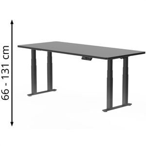 Schreibtisch FlexiSpot E7B Plus, schwarz / schwarz
