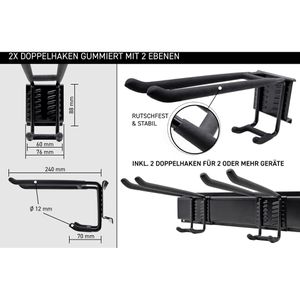 Produktbild für Gerätehalter GALLUNOPTIMAL 3 Schienen, 9 Halter