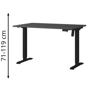 Produktbild für Schreibtisch Germania Profi 3.0, 8022-547, graphit / schwarz
