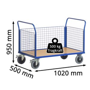 Produktbild für Transportwagen Rollcart Dreiwandwagen, 02-6095