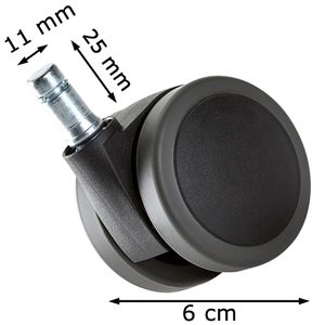 Produktbild für Stuhlrollen Mayer 9994s, 5 Stück