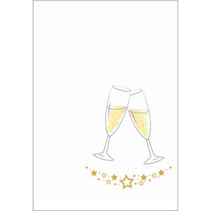 Produktbild für Briefpapier LUMA AM-BPA-03, Sektgläser, A4