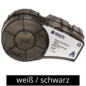 Produktbild für Schriftband Brady M21-500-595-BK-WT, 12,7mm