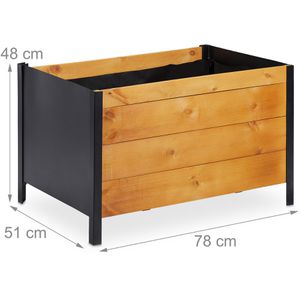 Produktbild für Hochbeet Relaxdays 10036904, aus Holz und Eisen