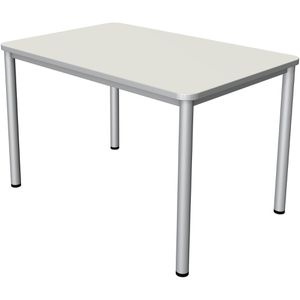 Produktbild für Schreibtisch Kerkmann Prime 11040410, weiß / silber