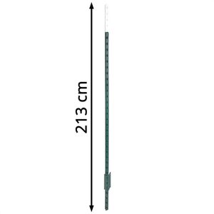 Produktbild für Weidezaunpfähle AKO T-Pfahl, aus Stahl, grün/weiß, 213 cm
