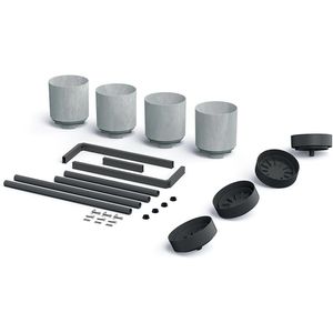 Produktbild für Blumenständer Prosperplast Bloomie, schwarz/beton