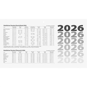 Produktbild für 4-Monatskalender Brunnen 1070214106, gelb, mit Ferienübersicht