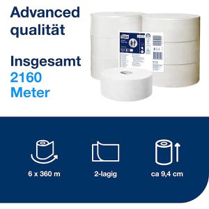 Produktbild für Toilettenpapier Tork Jumbo Advanced, 120272, T1