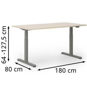 Produktbild für Schreibtisch Actiforce Pro 1050 lite, eiche / anthrazit