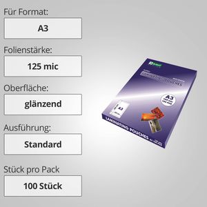 Produktbild für Laminierfolien D.RECT DIN A3