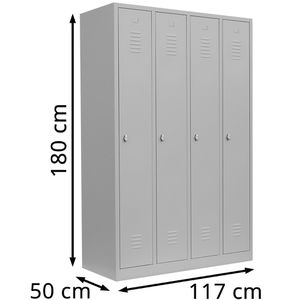 Produktbild für Spind Lüllmann 510140, lichtgrau