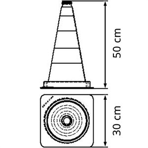 Produktbild für Leitkegel Schake 3L500, Höhe 50cm