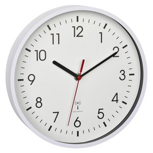 Produktbild für Wanduhr TFA 60.3550.02, Kunststoff, analog, Funkuhr