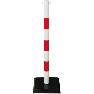 Produktbild für Absperrpfosten Moravia GUARDA Plus, rot/weiß, Kunststoff