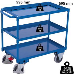Produktbild für Tischwagen VARIOfit sw-700.610, aus Metall