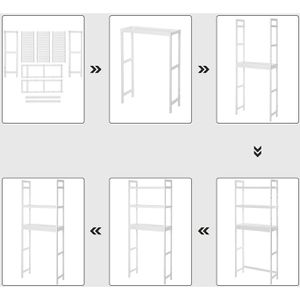 Produktbild für Waschmaschinenschrank Vasagle BTS01WT, weiß