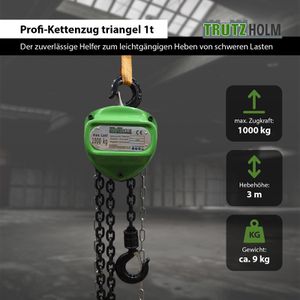 Produktbild für Kettenzug Trutzholm Profi, 41493, Triangel Flaschenzug