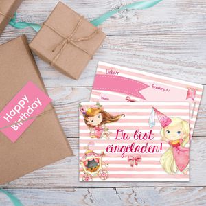 Produktbild für Einladungskarten Papierdrachen Prinzessin, Kindergeburtstage