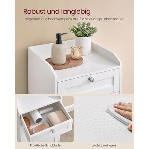 Produktbild für Badschrank Vasagle BBC741W01, weiß