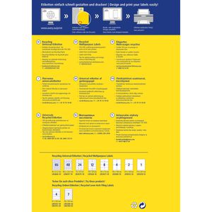 Produktbild für Universaletiketten Zweckform LR3666-10 Recycling