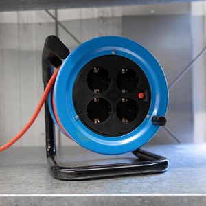 Produktbild für Kabeltrommel REV-Ritter Mini blau, 15m