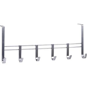 Produktbild für Türhaken Zeller 13897, für Außenseite, mit 6 Haken, silber