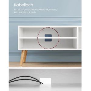 Produktbild für Lowboard Vasagle LTV120T46, aus Holz, grifflos, weiß