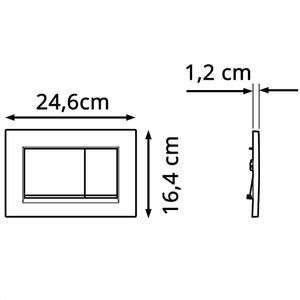 Produktbild für Betätigungsplatte Geberit Sigma20, aus Kunststoff, für WC