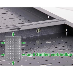 Produktbild für Werkzeugwand Ondis24 5322, 3-teilig, grau, aus Metall