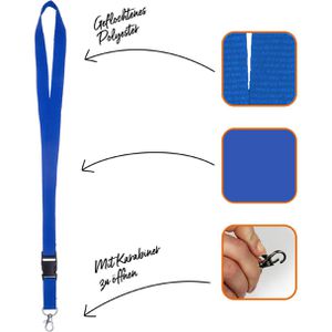 Produktbild für Schlüsselband Karteo blau, Textil
