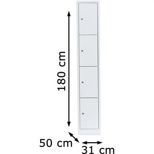 Produktbild für Schließfachschrank ClassiX X-520417, weiß