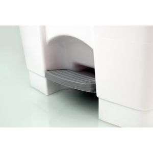 Produktbild für Mülleimer Helit H2402318, the step, weiß/gelb