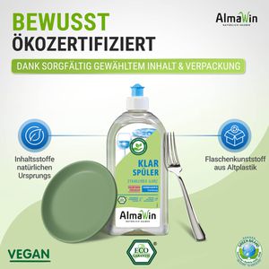Produktbild für Klarspüler AlmaWin Öko, natürliche Inhaltsstoffe