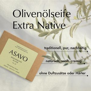 Produktbild für Seife ASAVO Premium handgemachte Bio Naturseife, Olivenöl