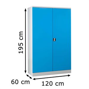 Produktbild für Werkzeugschrank G-Office FLC/NV.192x60, Metall, grau/lichtblau